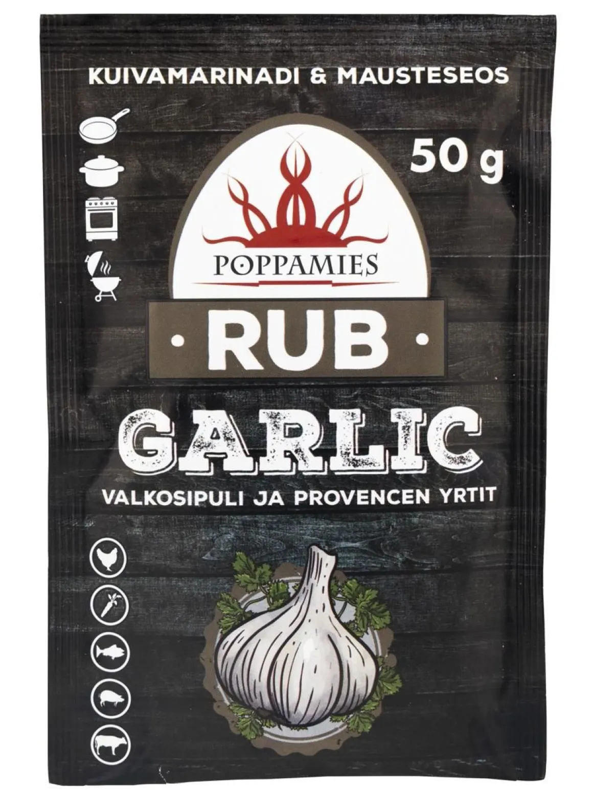 POPPAMIES RUB GARLIC MAUSTESEOS 50 G