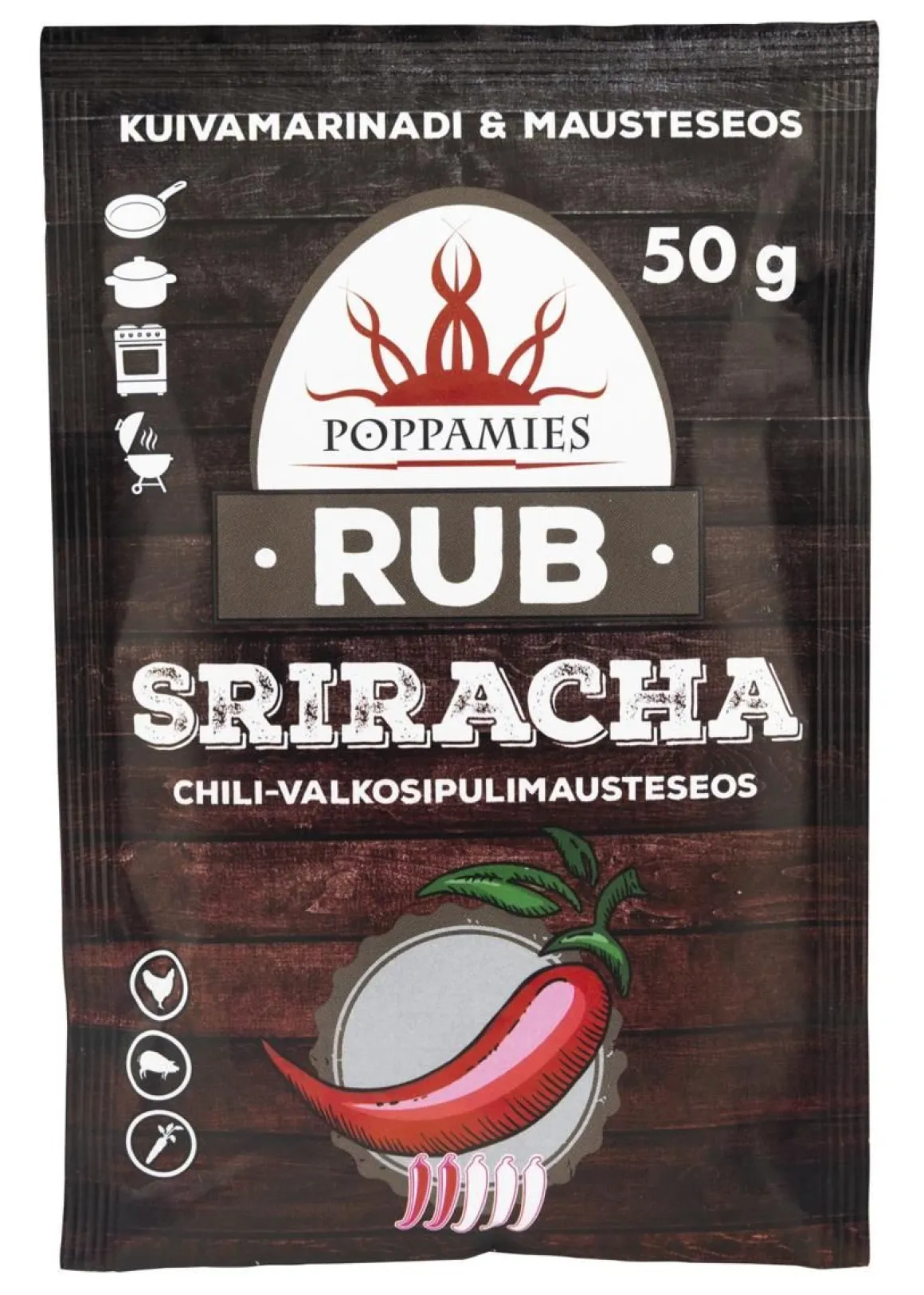 POPPAMIES RUB SRIRACHA MAUSTESEOS 50 G
