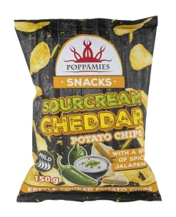 POPPAMIES SNACKS SOURCREAM CHEDDAR PERUNALASTUT 150 G