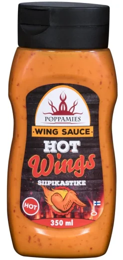 POPPAMIES WING SAUCE HOT  340 G