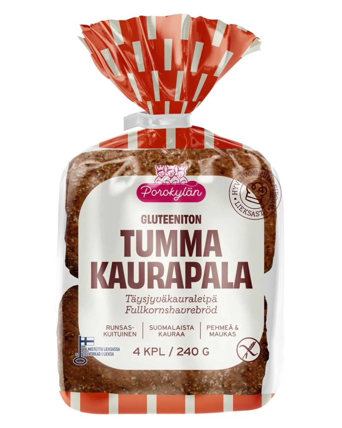 POROKYLÄN TUMMA KAURAPALA 4KPL GTON 240 G