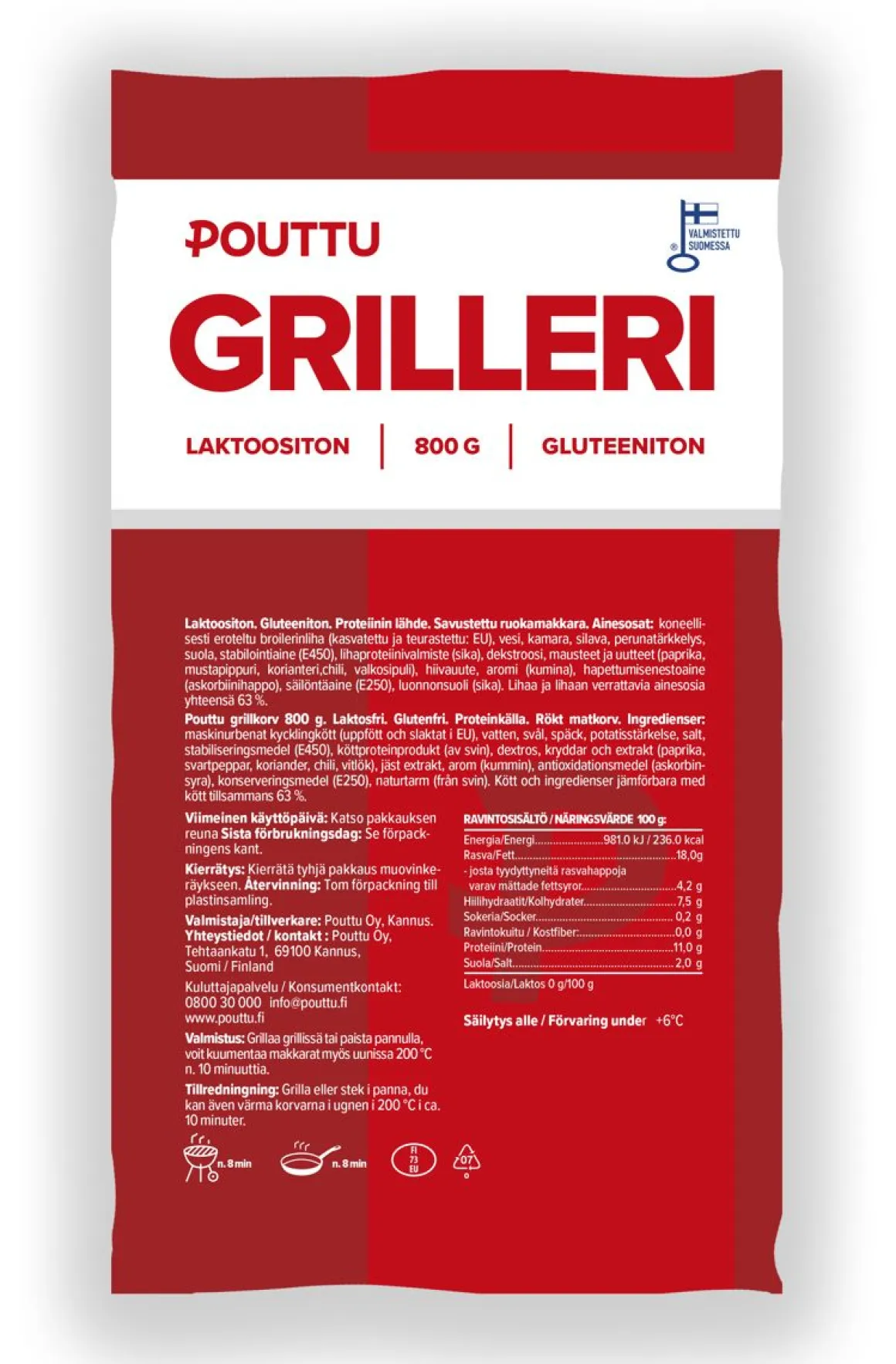 POUTTU GRILLERI GRILLIMAKKARA 800 G
