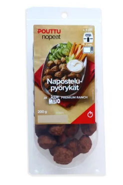 POUTTU NOPEAT NAPOSTELUPYÖRYKKÄ + PREMIUM RANCH -DIPPI 200 G