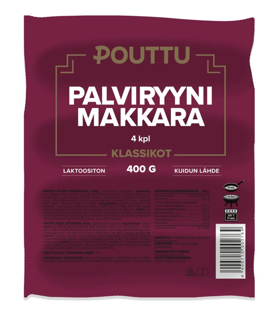 POUTTU PALVIRYYNIMAKKARA 400 G