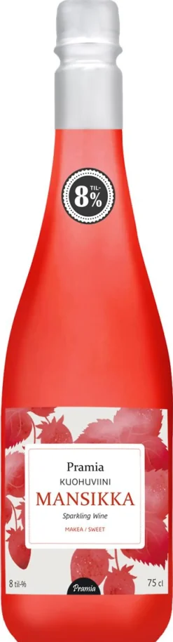 PRAMIA KUOHUVIINI MANSIKKA 8% KMP 750 ML