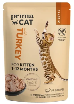 PRIMACAT CLASSIC KALKKUNAA KASTIKKEESSA PENNUT 85 G