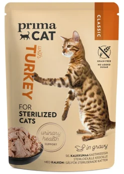 PRIMACAT CLASSIC KALKKUNAA KASTIKKEESSA STERILOIDUT KISSAT 85