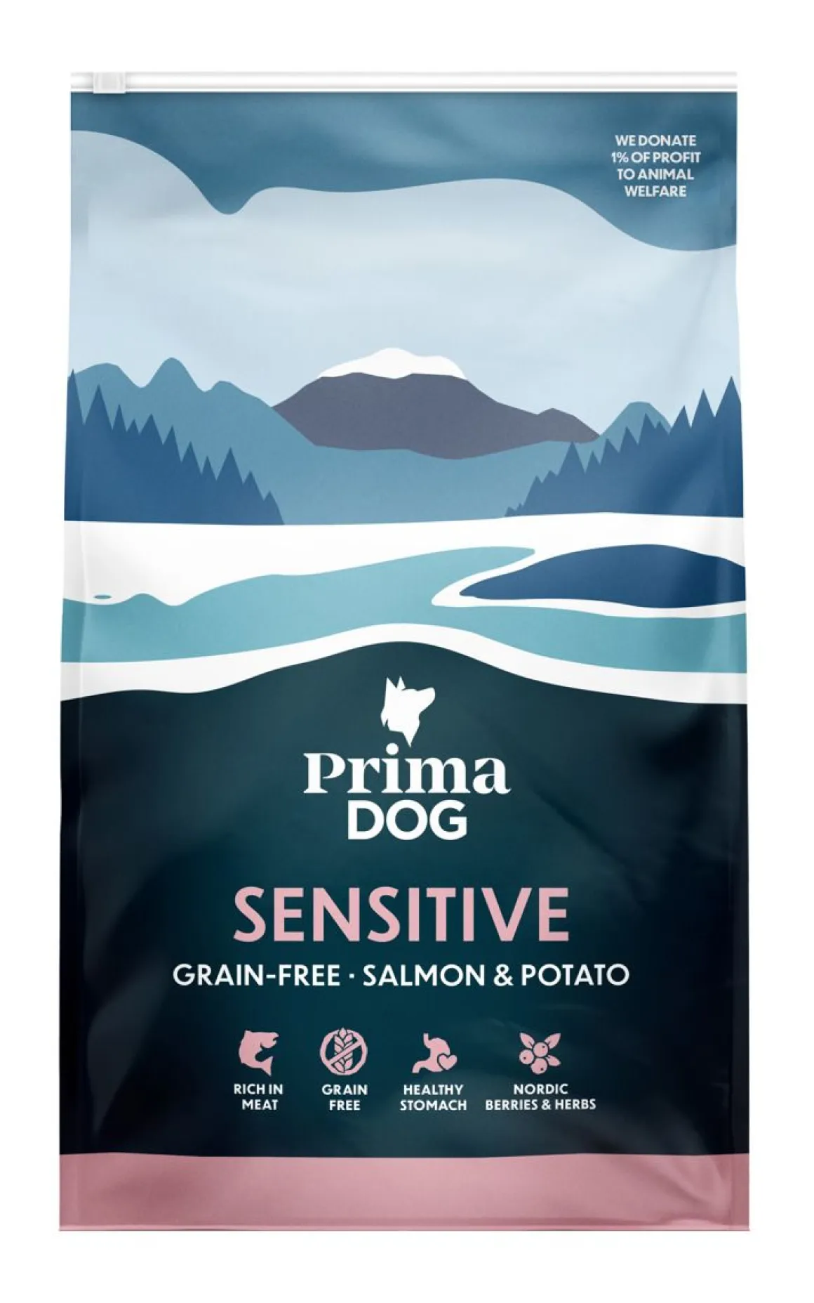 PRIMADOG TÄYSRAVINTO VILJATON LOHI-PERUNA ADULT 3 KG