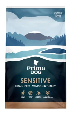 PRIMADOG TÄYSRAVINTO VILJATON PEURA-KALKKUNA ADULT 3 KG