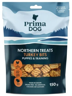 PRIMADOG NORTHERN BITS KALKKUNA PENNUILLE & TREENAAMISEEN 150 G