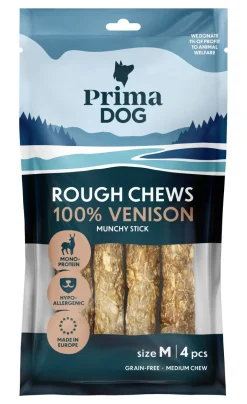 PRIMADOG ROUGH CHEWS RIISTA ROUHEPATUKKA M 12CM 4KPL 80 G