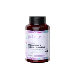PUHDAS+ BEAUTY KOLLAGEENI & HYALURONIHAPPO 120 KPL