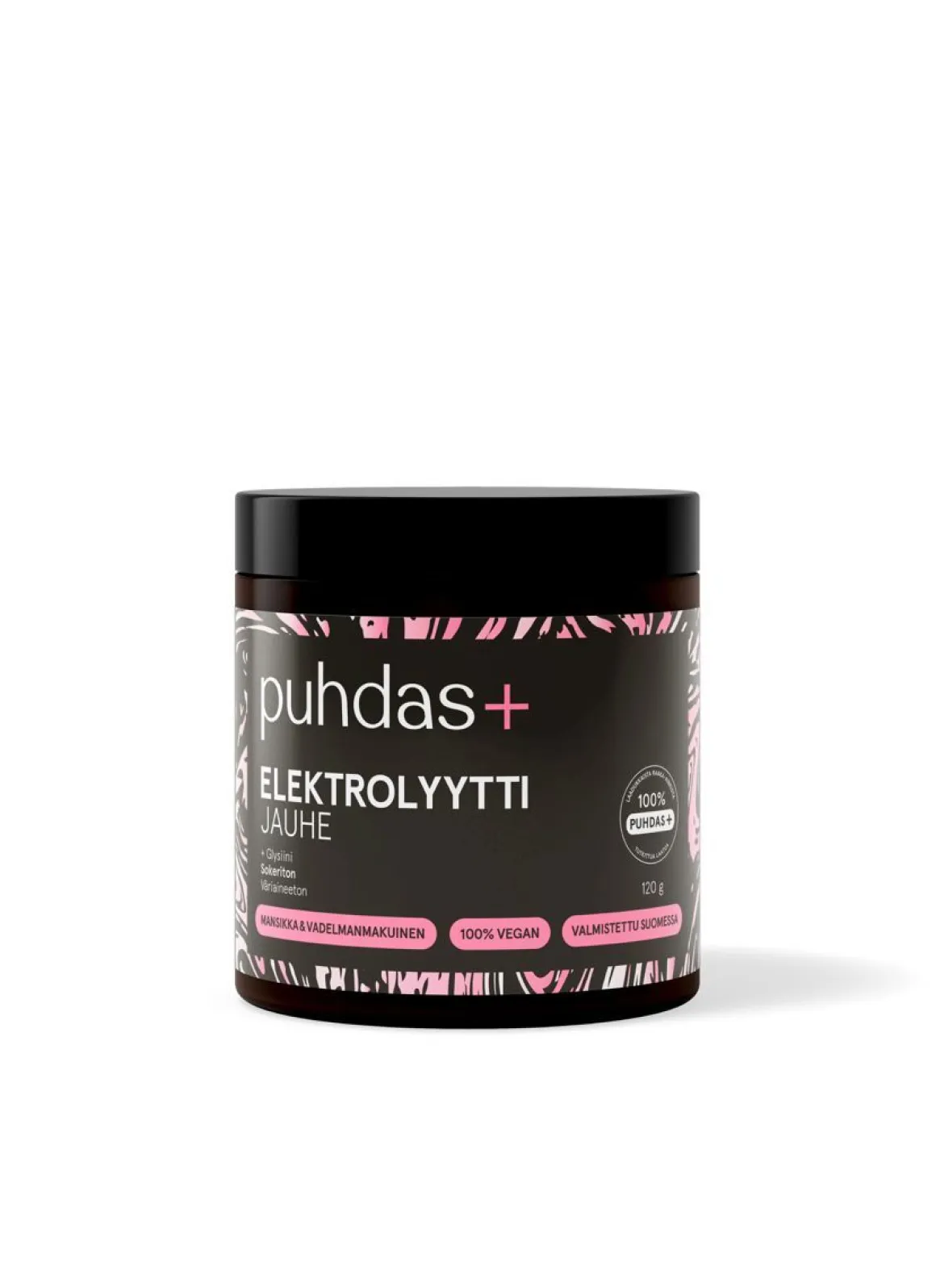 PUHDAS+ ELEKTROLYYTTIJAUHE MANSIKKA-VADELMA 120 G