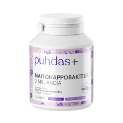 PUHDAS+ MAITOHAPPOBAKTEERI 2 MILJARDIA 60 KPL