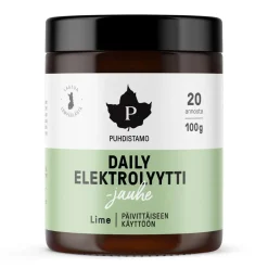 PUHDISTAMO DAILY ELEKTROLYYTTIJAUHE, LIME 100 G