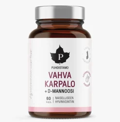 PUHDISTAMO VAHVA KARPALO +  D-MANNOOSI 60 KPL