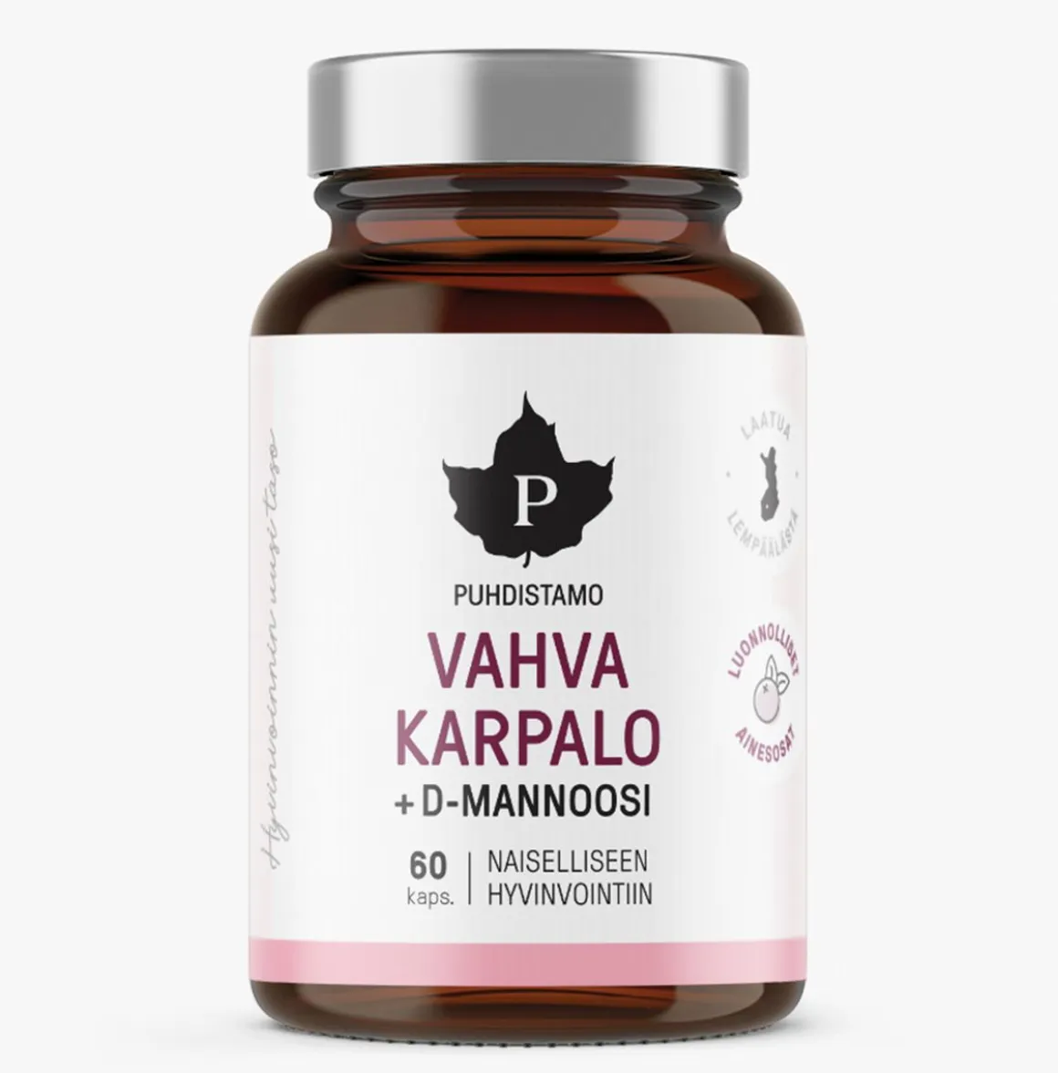 PUHDISTAMO VAHVA KARPALO + D-MANNOOSI 60 KPL