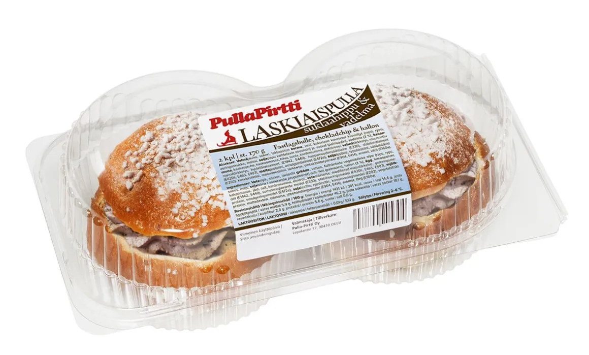 PULLAPIRTTI LASKIAISPULLA SUKLAAHIPPU-VADELMA 2KPL 210 G