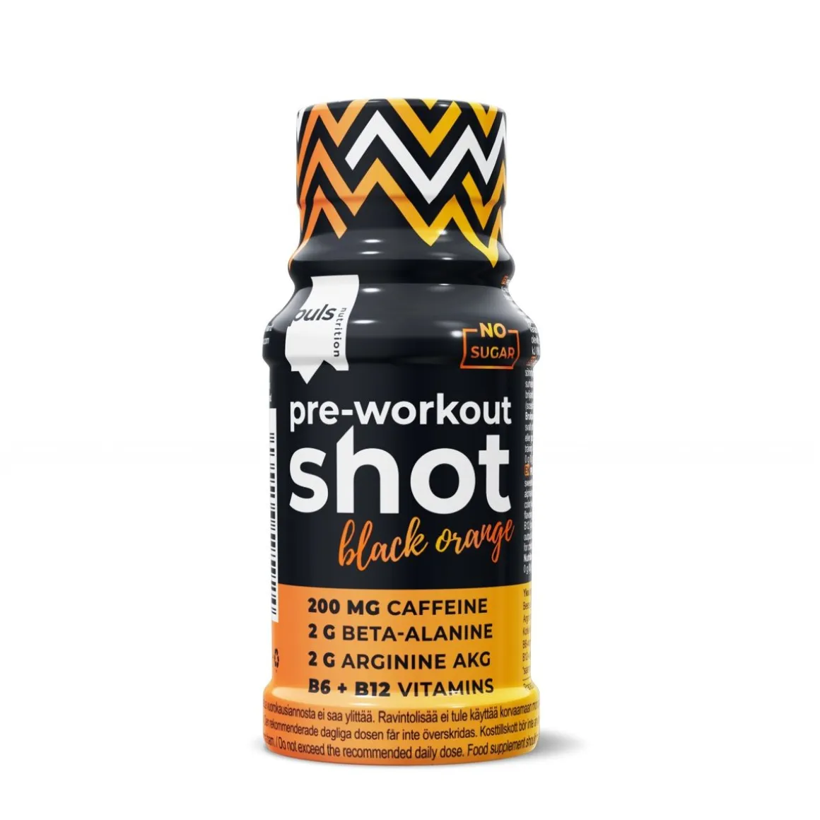 PULS PRE-WORKOUT SHOT BLACK ORANGE 60 ML