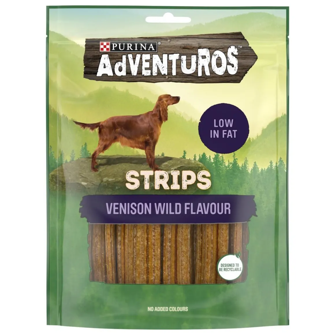 PURINA ADVENTUROS STRIPS METSÄKAURIIN MAKUINEN MAKUPALA 90 G