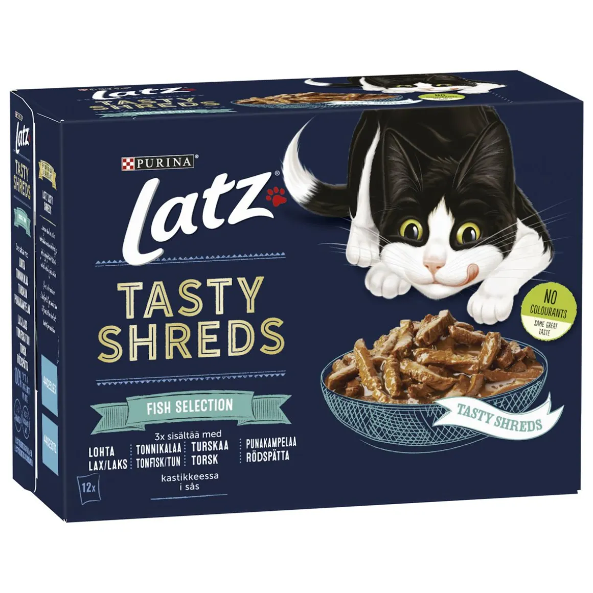 PURINA LATZ TASTY SHREDS FISH LAJ 12*80G 960 G