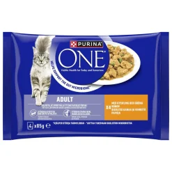 PURINA ONE KISSAN ANNOSP. ADULT MINIFILEET KASTIKELAJ. 4*85G 340 G