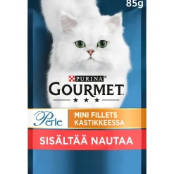 PURINA GOURMET PERLE ANNOSP MINIFILETS NAUTAA KASTIKKEESSA 85 G