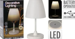 PÖYTÄLAMPPU LED 13X30CM VALKOINEN