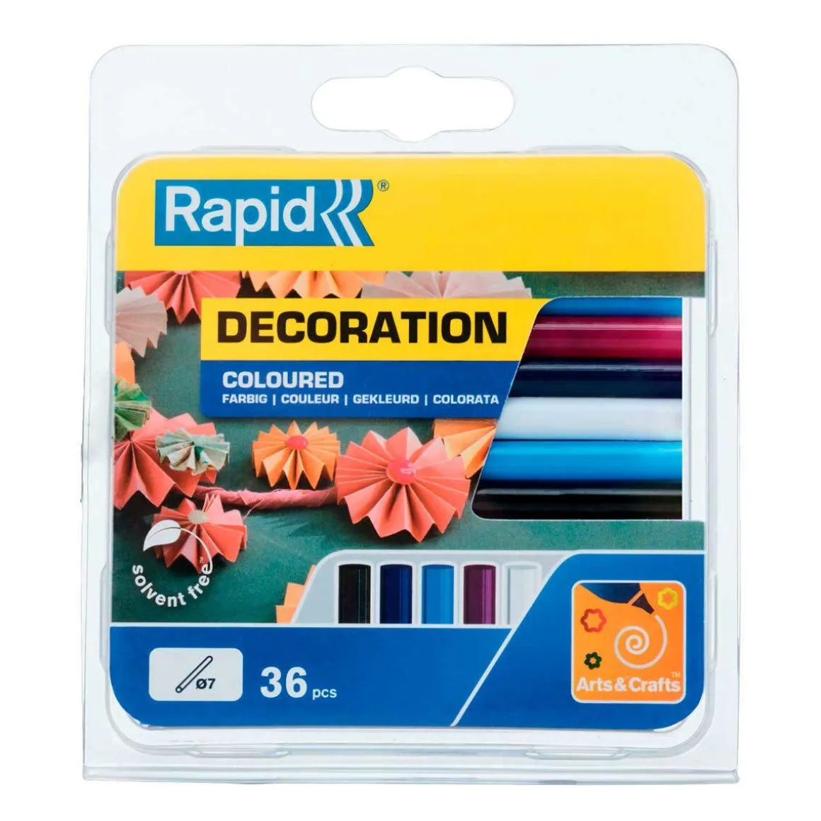 RAPID-TOOLS KUUMALIIMA 7MM VÄRIKÄS 36KPL CLASSIC