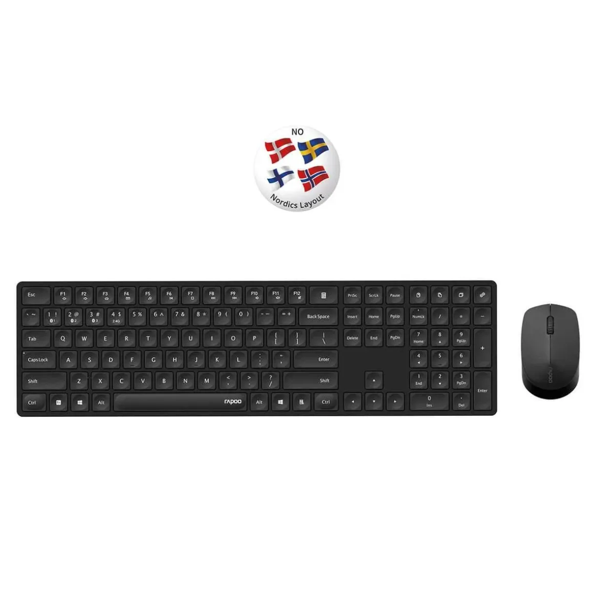 RAPOO NÄPPÄIMISTÖ/HIIRI SETTI 8020M LANGATON MULTI-MODE MUSTA
