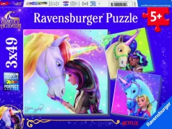 RAVENSBURGER PALAPELI  3X49P UNICORN ACADEMY