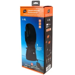 RETKI RUKKASET LÄMMITETTÄVÄT 2*5V 3000MAH L/XL, MUSTA