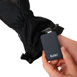 RETKI RUKKASET LÄMMITETTÄVÄT 2*5V 3000MAH S/M, MUSTA