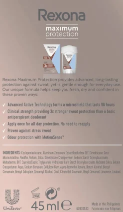 REXONA MAXIMUM PROTECTION CLEAN SCENT 45 ML
