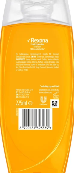 REXONA SUIHKUSAIPPUA FRUIT EXPLOSION 225 ML