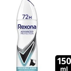 REXONA ADVANCED PROTECTION INVISIBLE AQUA SPRAY 150 ML