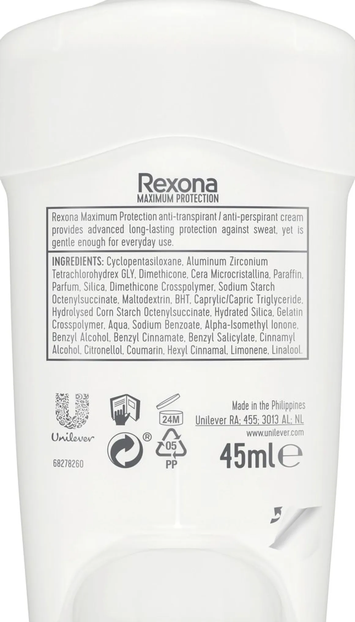 REXONA MAXIMUM PROTECTION STRESS CONTROL 45 ML