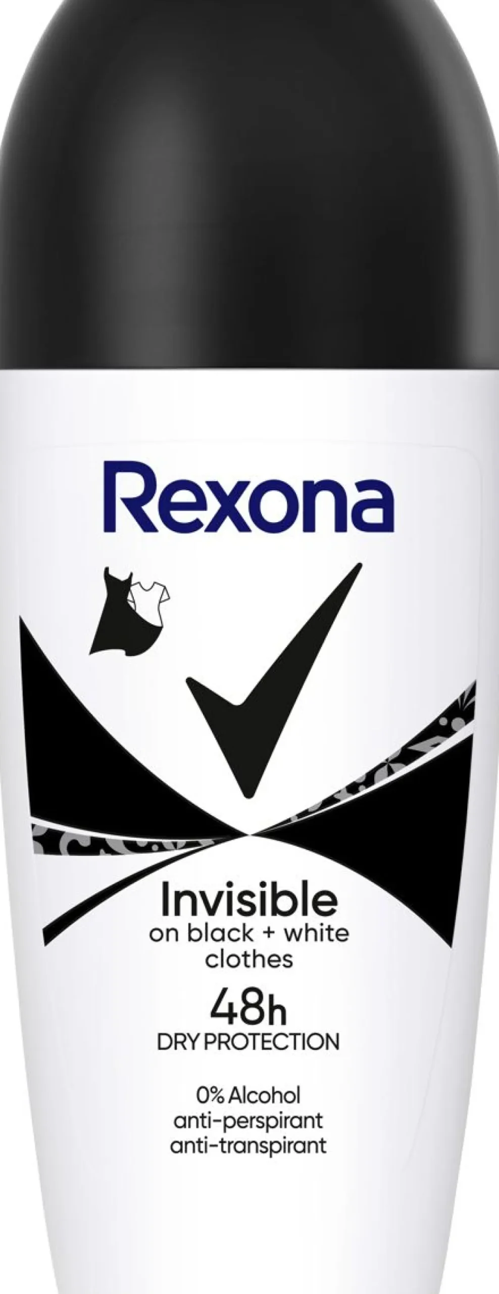 REXONA ROLL-ON WOMAN INVISIBLE ON BLACK AND WHITE CLOTHES 50 ML