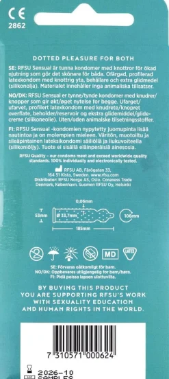 RFSU SENSUAL JUOMUKONDOMI 10 KPL