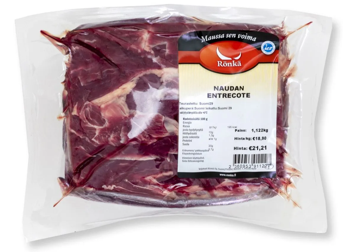 RÖNKÄ NAUDAN ENTRECOTE N. 1KG