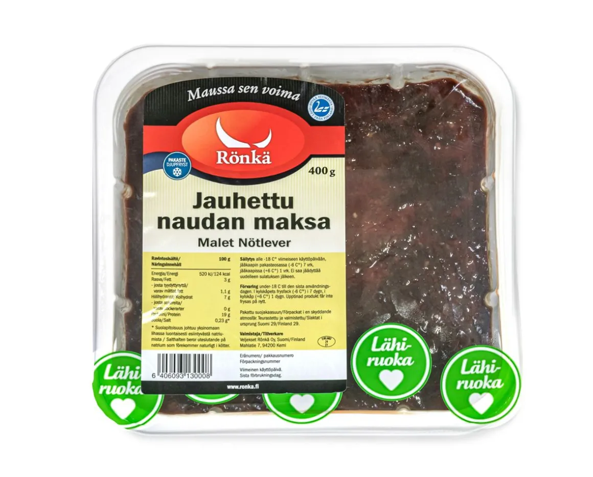 RÖNKÄ NAUDAN MAKSA JAUHETTU 400 G