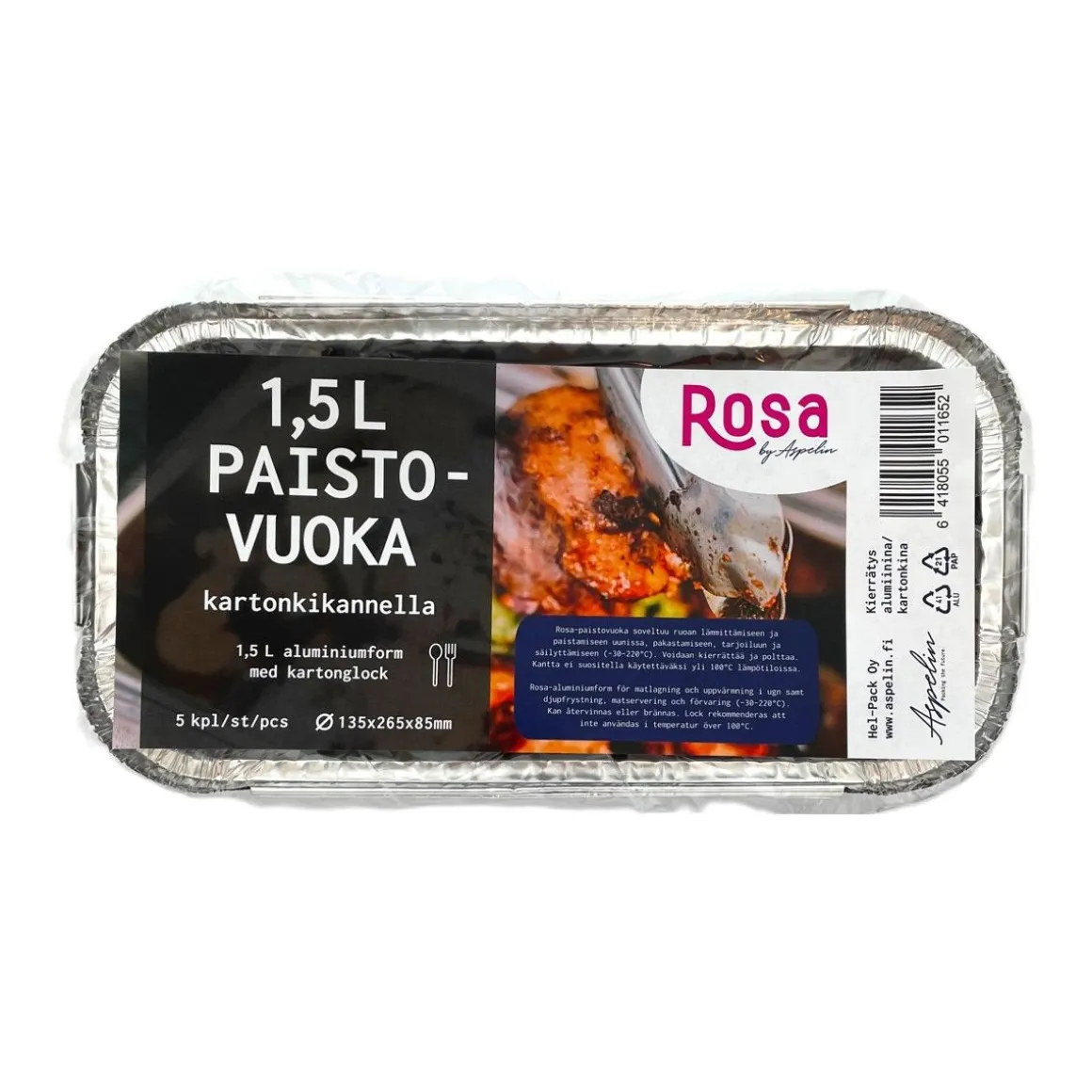 ROSA PAISTOVUOKA+KANNET 1,5 L 5 KPL