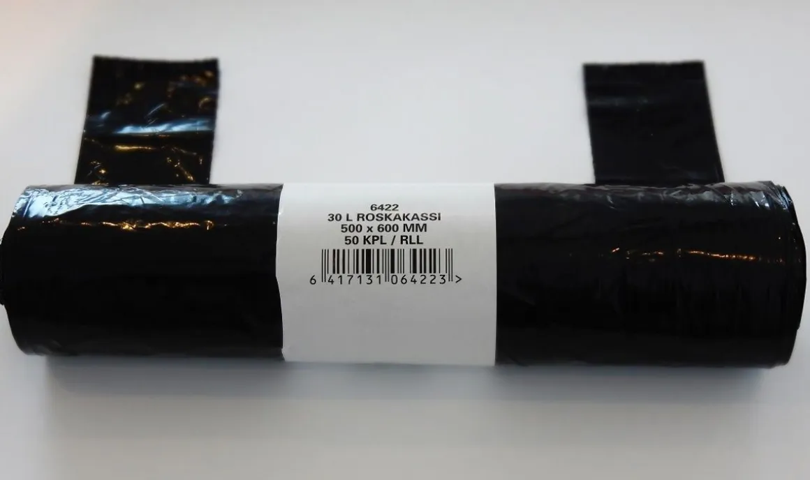 ROSKAKASSI MUSTA 30 L, 500 X 600 MM 50 KPL