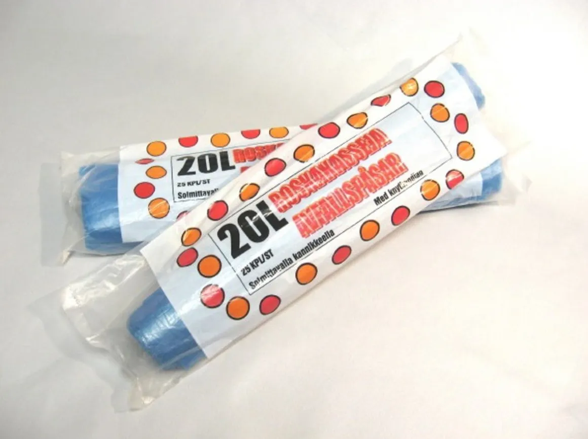 ROSKAKASSI SININEN 20 L, 420 X 560 MM 25 KPL
