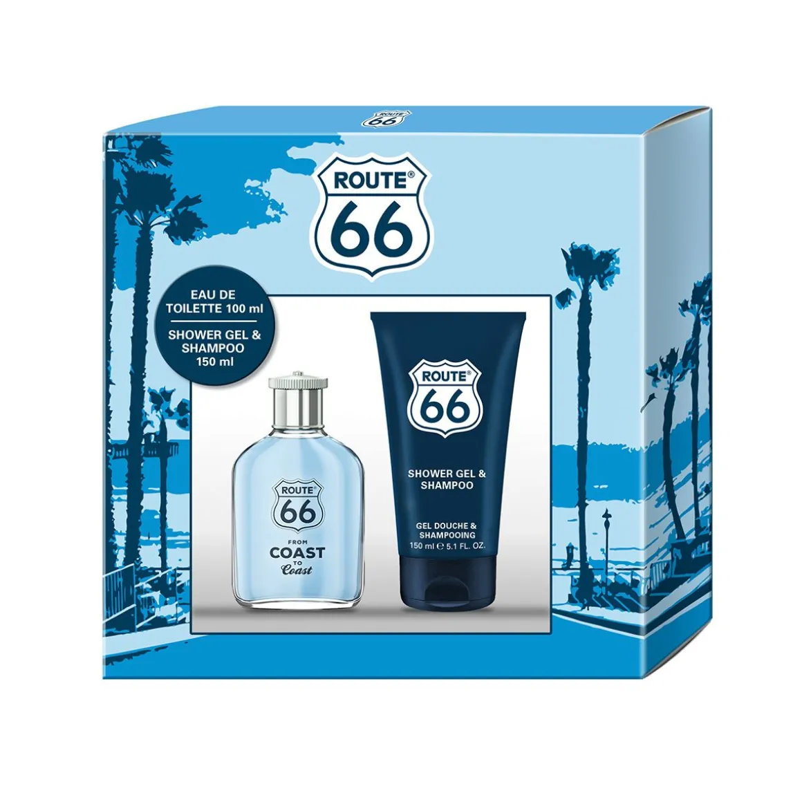 ROUTE 66 LAHJAPAKKAUS FROM COAST TO COAST EDT+SUIHKUGEELI 250 ML