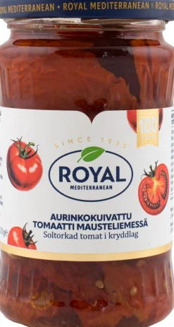 ROYAL AURINKOKUIVATTU TOMAATTI MAUSTELIEMESSÄ 360/200G 200 G