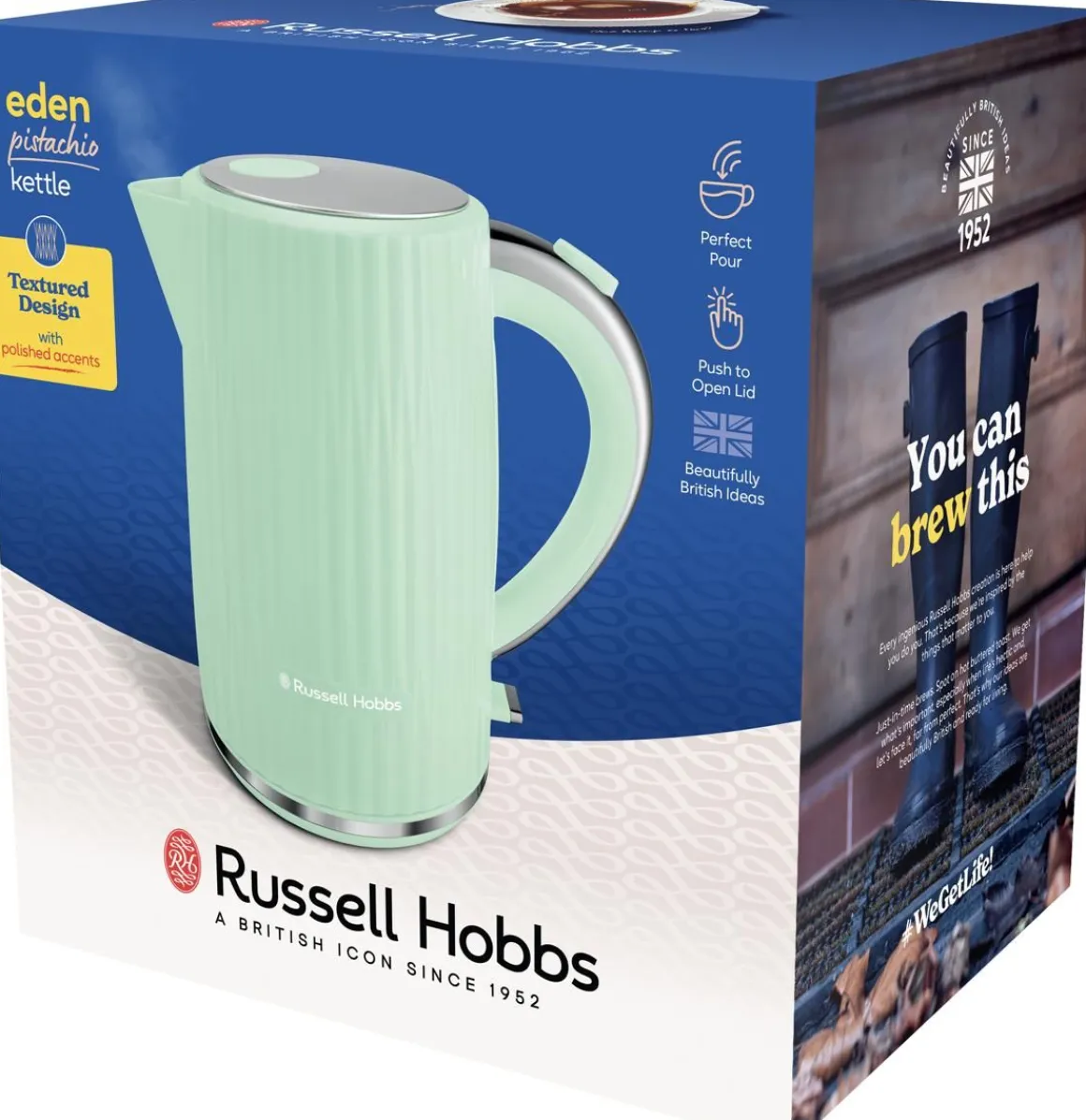 RUSSELL HOBBS EDEN PISTACHIO VEDENKEITIN VAALEANVIHREÄ