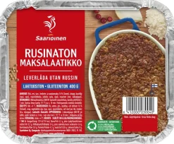 SAARIOINEN MAKSALAATIKKO LAKTOOSITON/RUSINATON 400 G