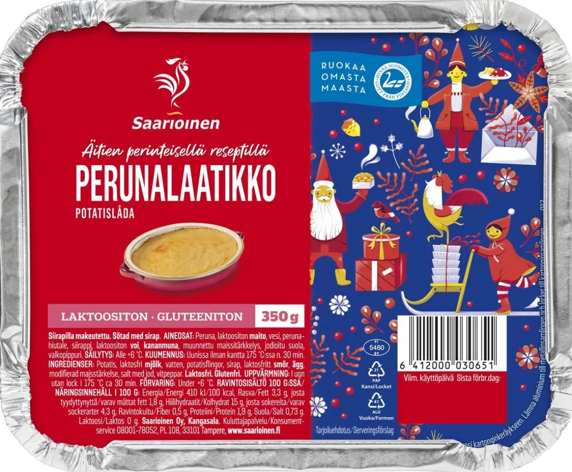 SAARIOINEN PERUNALAATIKKO LAKTON GTON 350 G