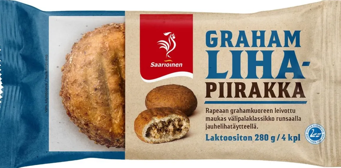 SAARIOINEN GRAHAMLIHAPIIRAKKA 4 KPL 280 G